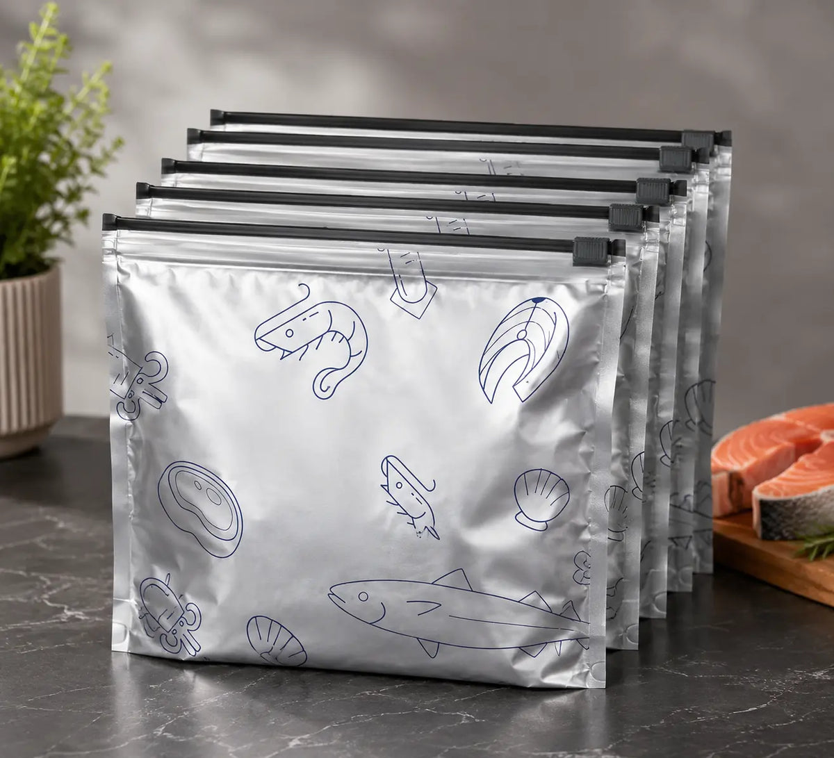 Reusable Aluminum Foil Zip Lock Bags | BPA Free (Pack of 20)