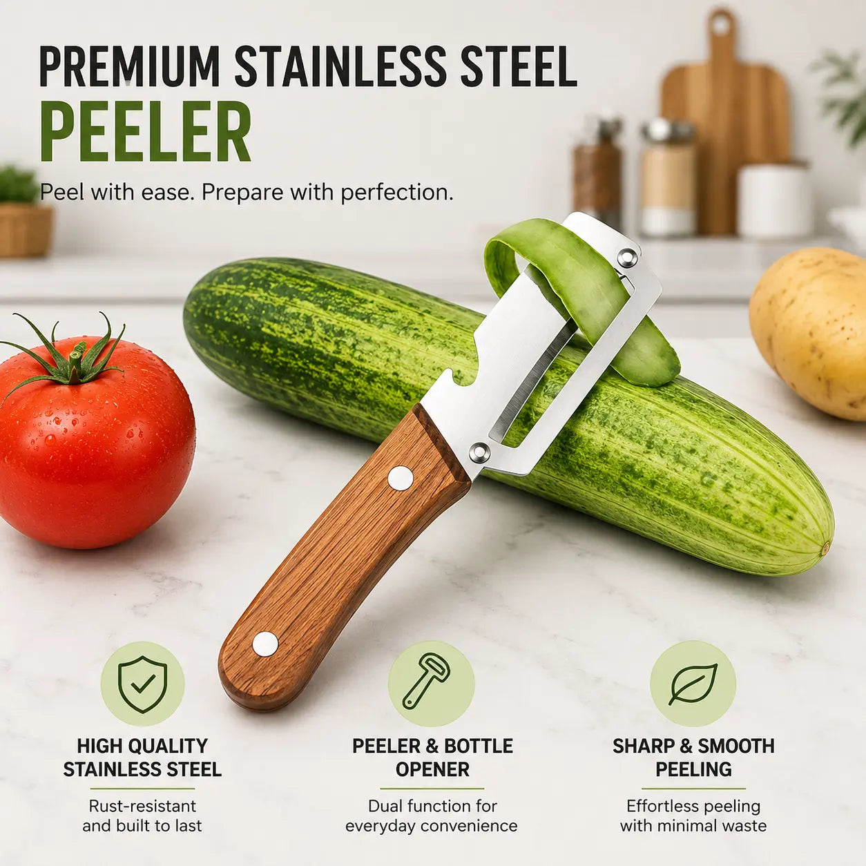 3-in-1 Multifunctional Vegetable Peeler for Kitchen
