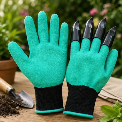 Garden Gloves with Claws for Digging & Planting