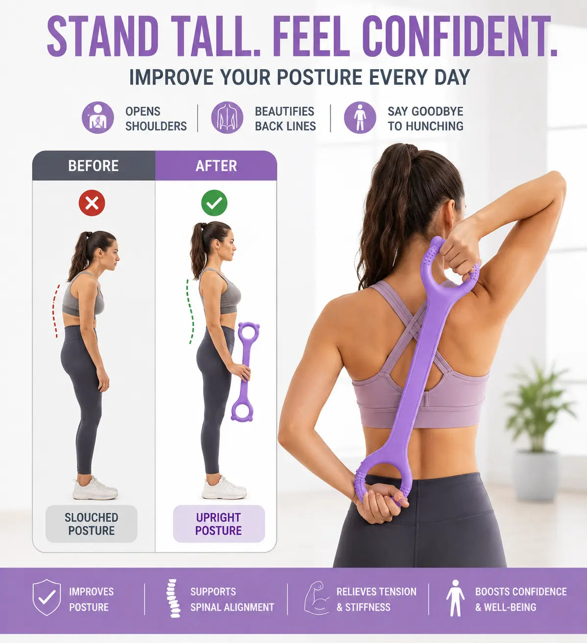 Reistance Band for Back with Handles